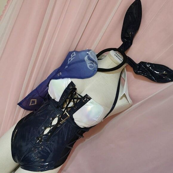 Genshin Impact Eula Cosplay Medium Halloween Costume Playboy Bunny Party Anime - Picture 1 of 11